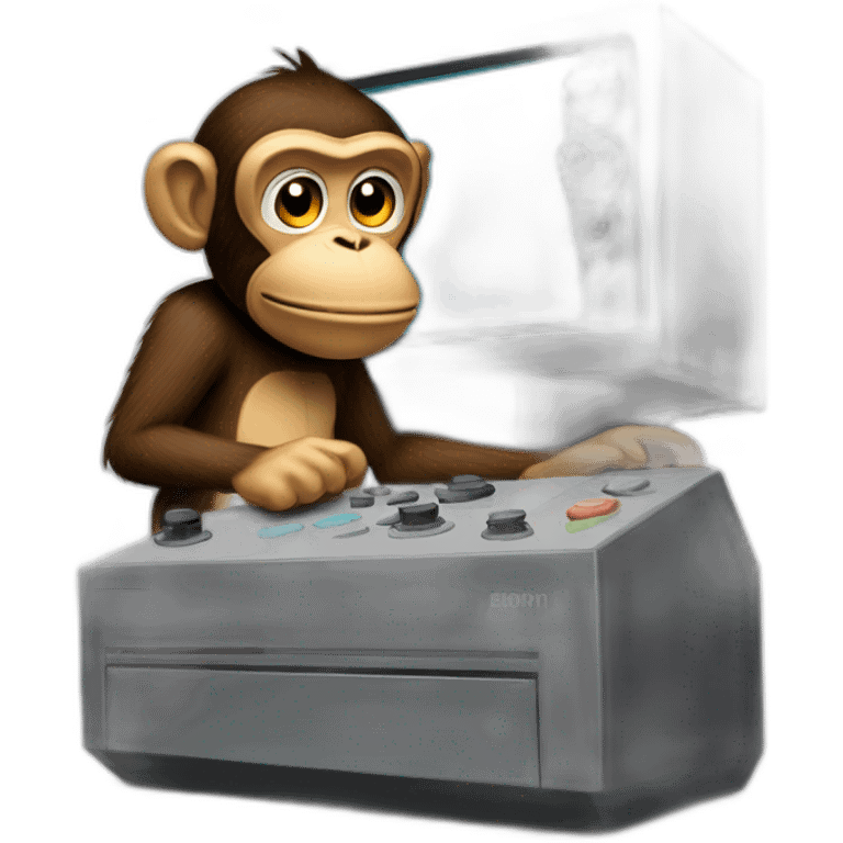 Monkeyplays the console emoji