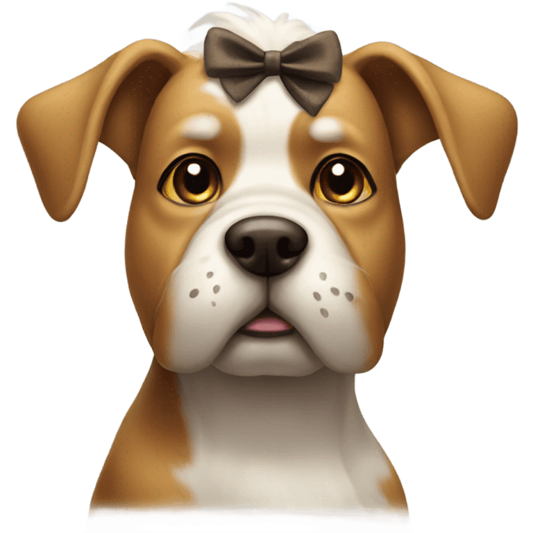 Dog with a bow on head emoji