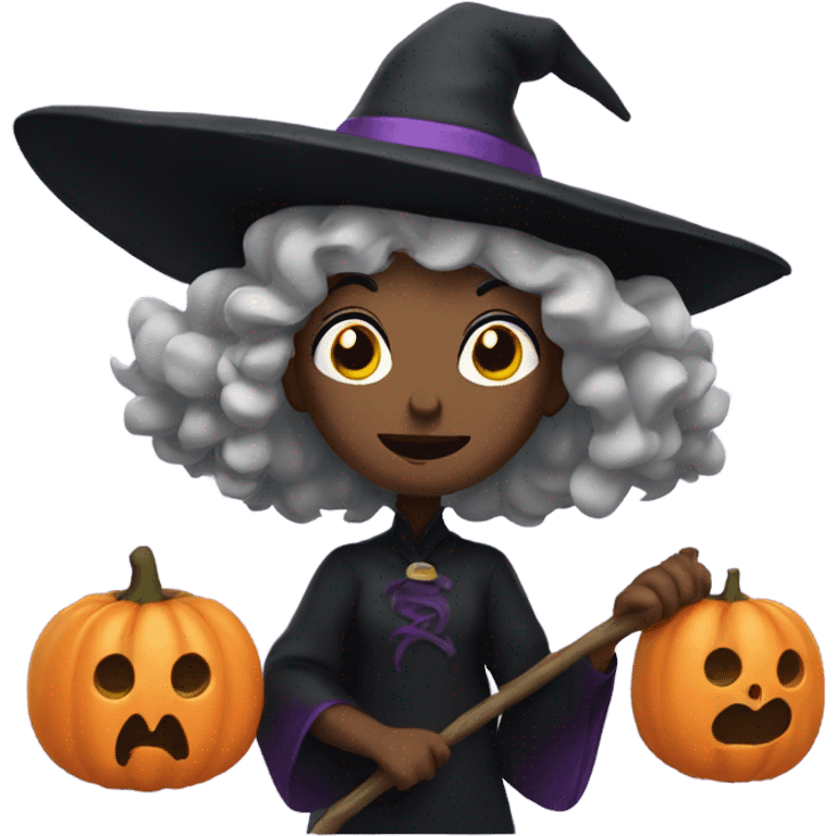 Witch with a podcast emoji