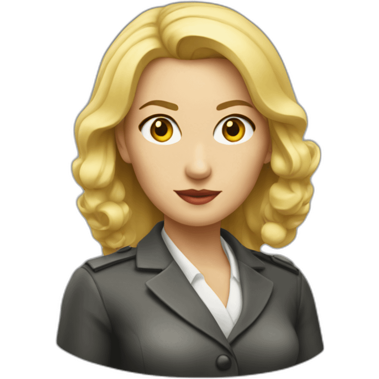 blond female spy in their early thirties emoji