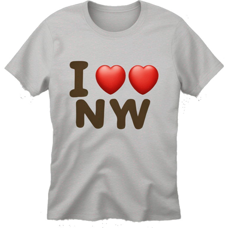 T-shirt with the inscription “I ❤️ NYW” emoji