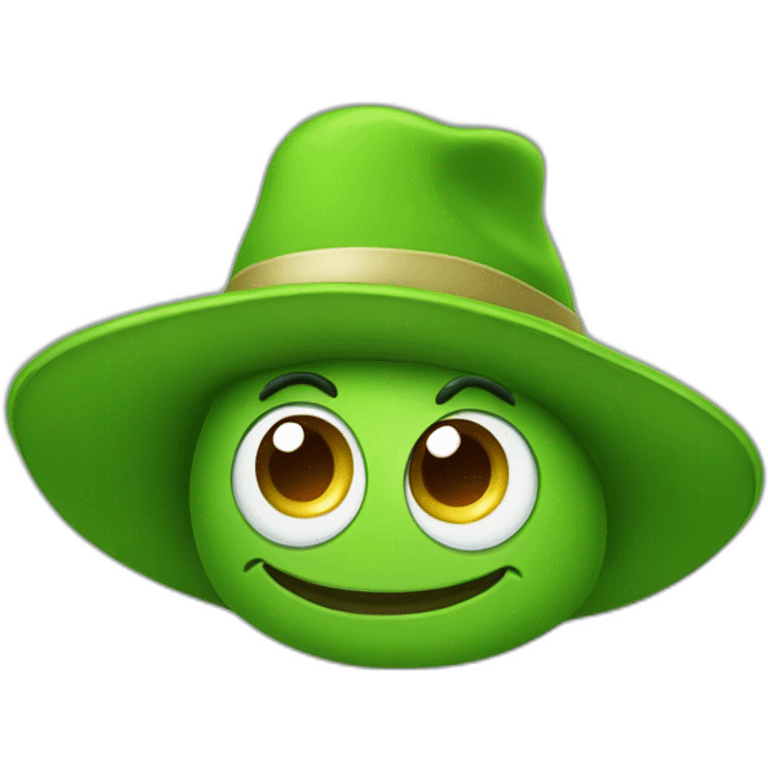 pea with hat emoji