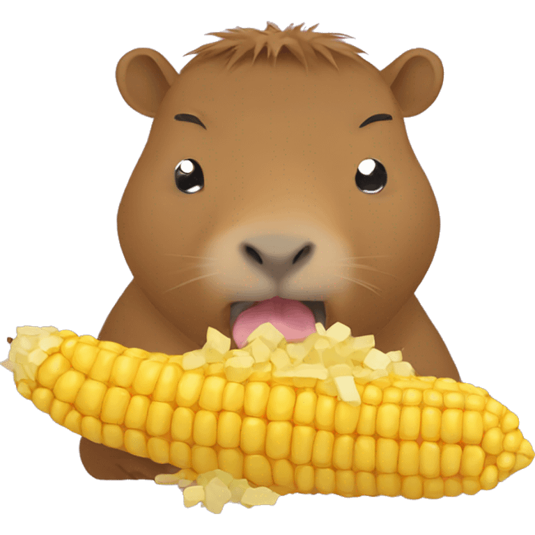 capybara eating corn emoji