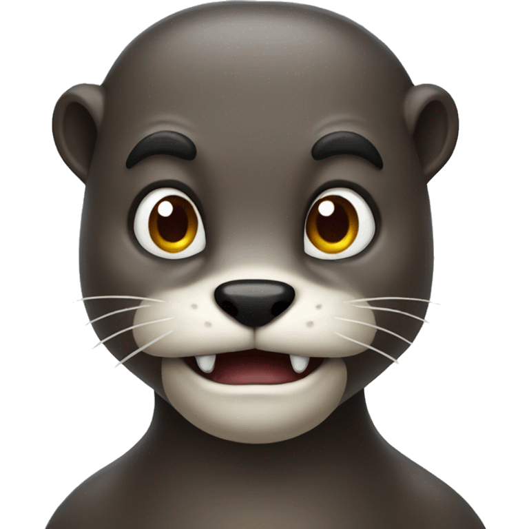 Evil otter with mustache  emoji