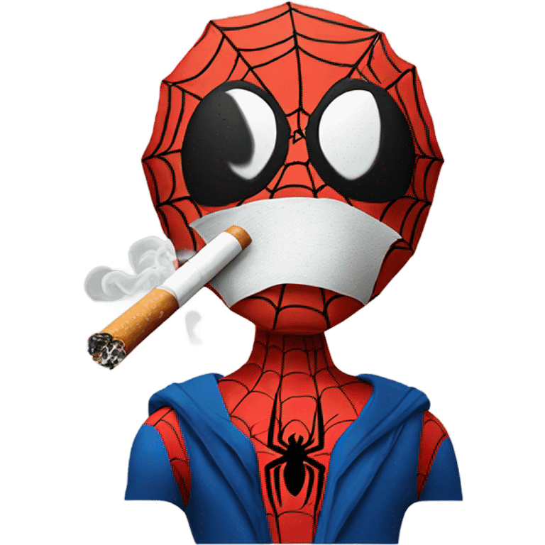 Spider-Man with cigarette emoji