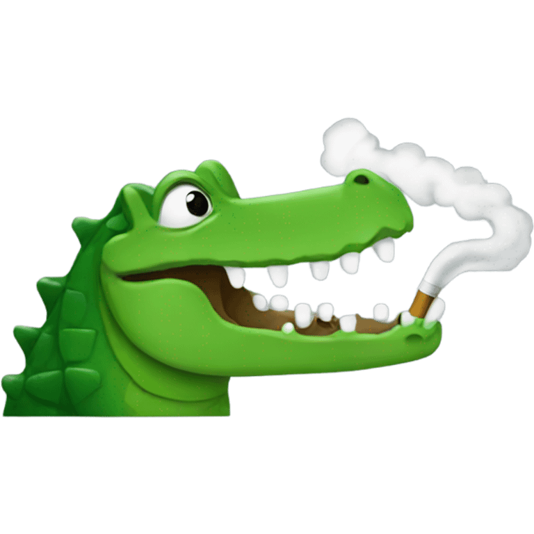 alligator smoking cigarette emoji