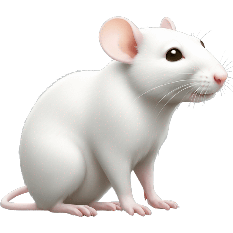 White rat side view emoji