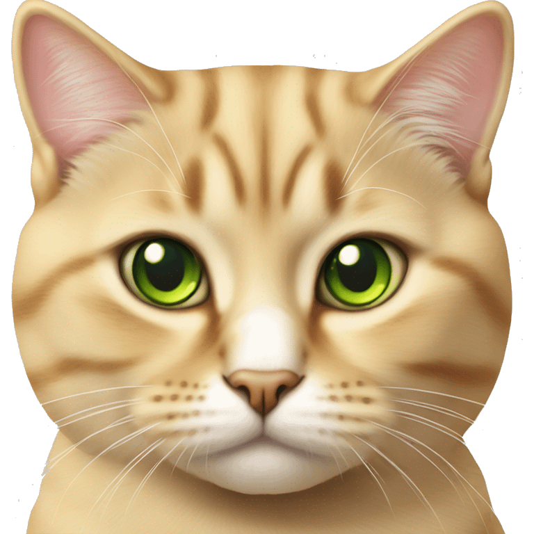 British cat golden with green eyes sitting emoji