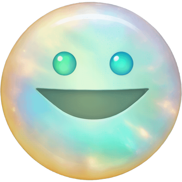 opal gemstone smile face emoji