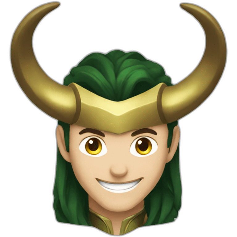 happy loki with horns emoji