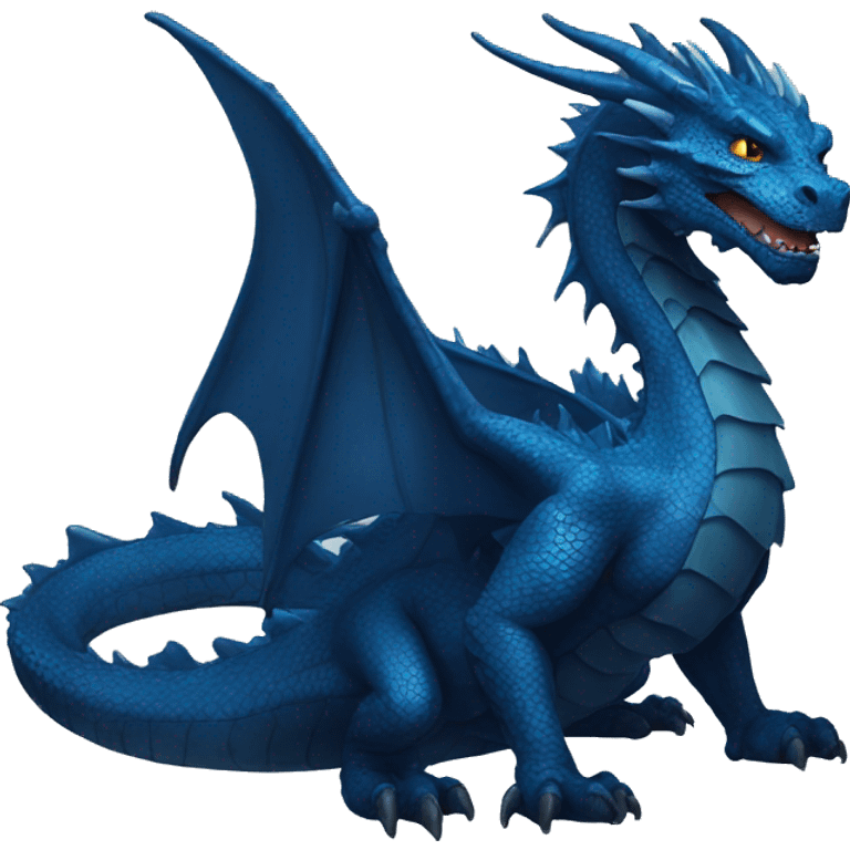 dark and blue dragon emoji