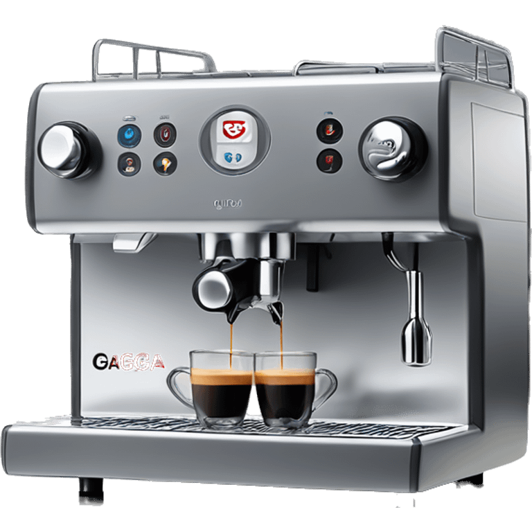 Photorealistic image of a Gaggia Classic Pro espresso machine with a stainless steel body, steam wand, and portafilter, in a modern kitchen setting. Focus on realistic lighting and reflections emoji