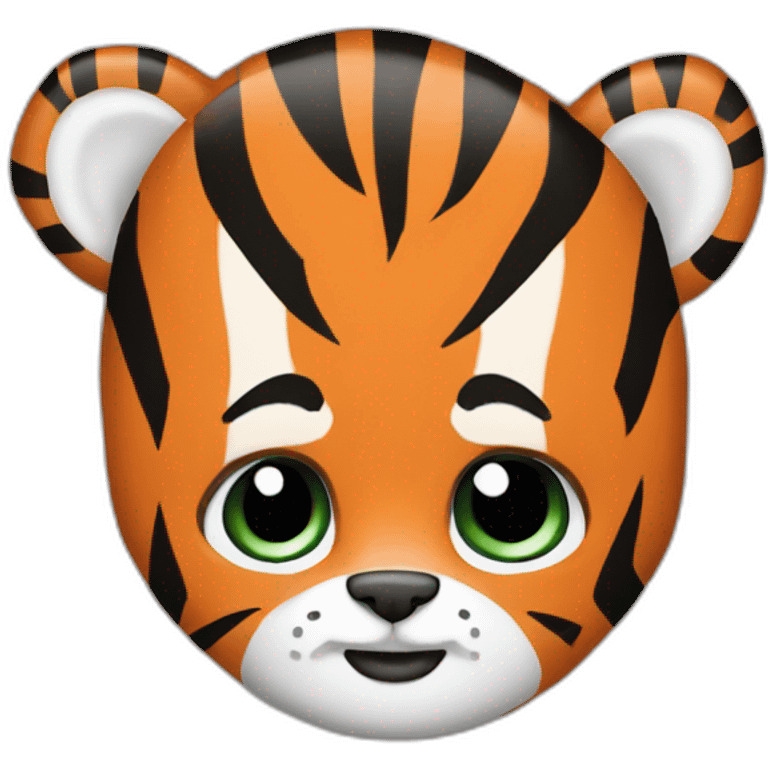 tiger dressed as joe burrow in bengals jersey emoji