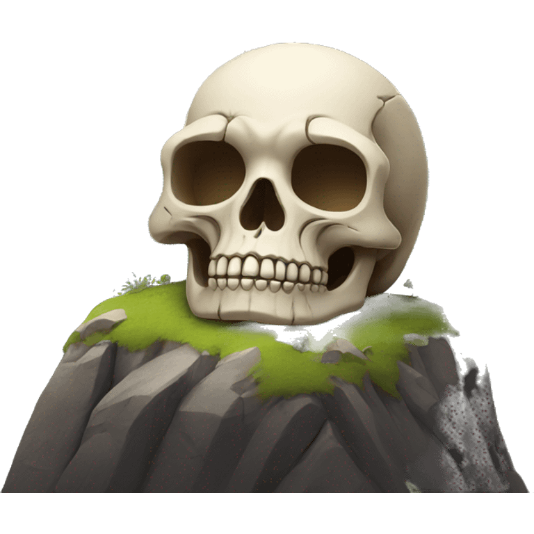 Skull on mountain  emoji