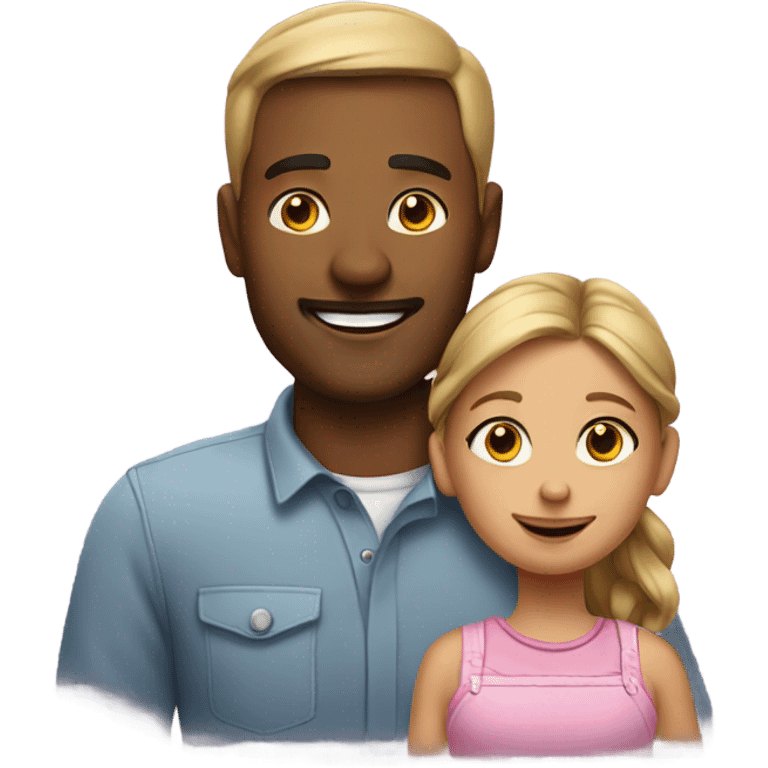 A dad and a daughter emoji