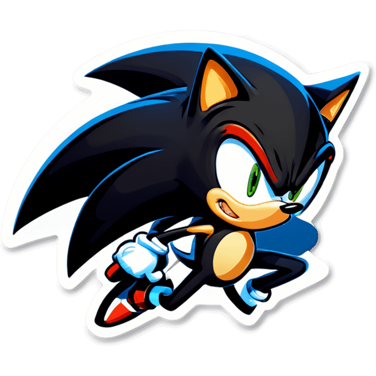 Black sonic emoji