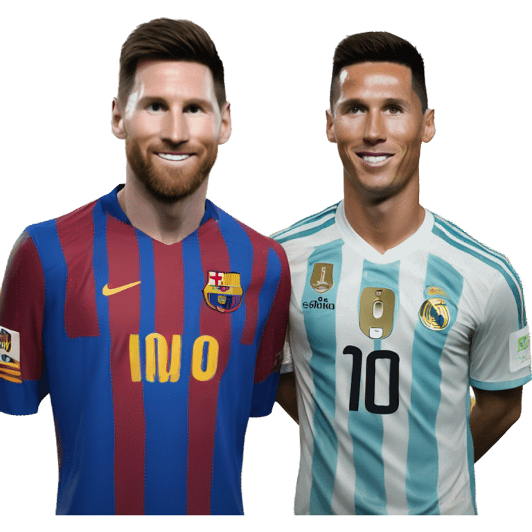 Messi with Ronaldo  emoji