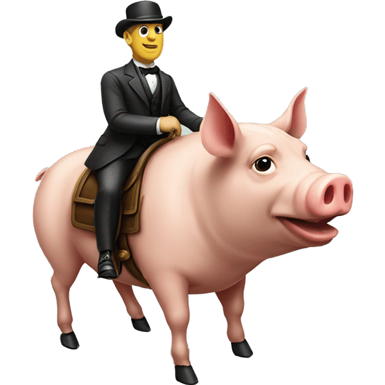 woodrow wilson riding a pig emoji