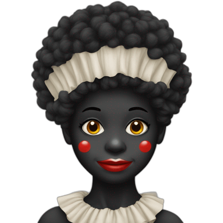 Golliwog red lips emoji