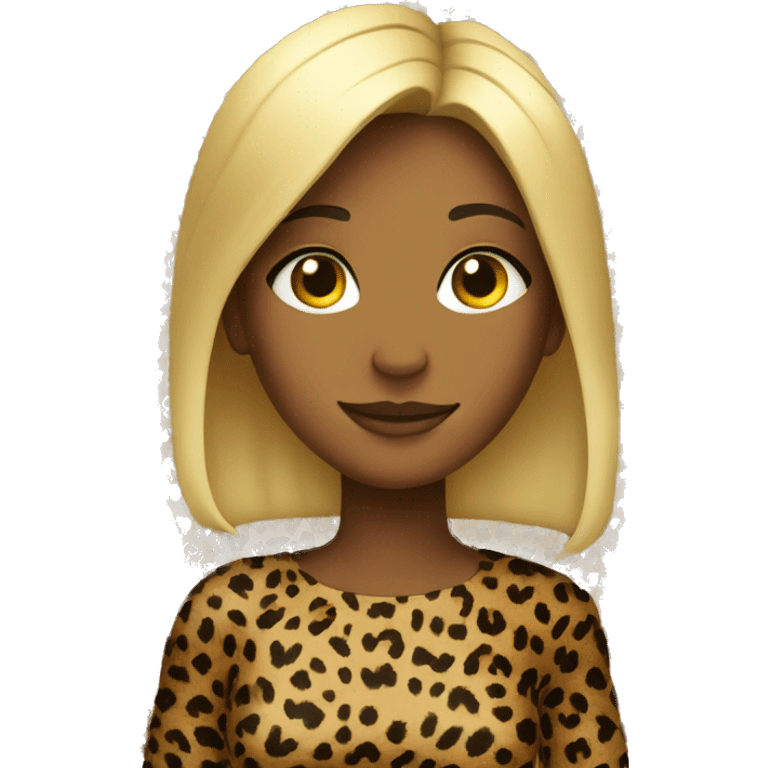 leopard print girl emoji