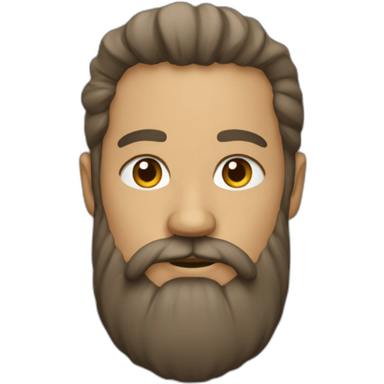 Homme avec de la barbe en colère emoji