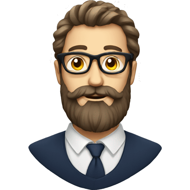 Majestic french bearded person with glasses emoji