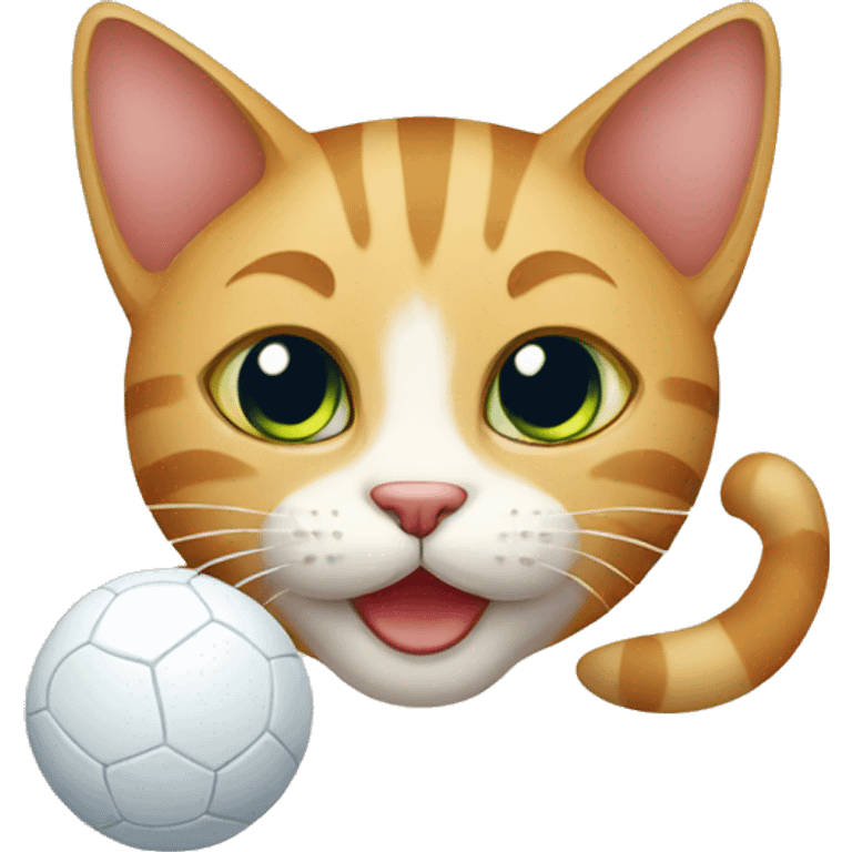 cat with ball emoji