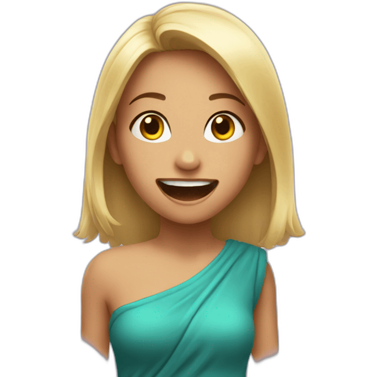 Exited avatar girl emoji