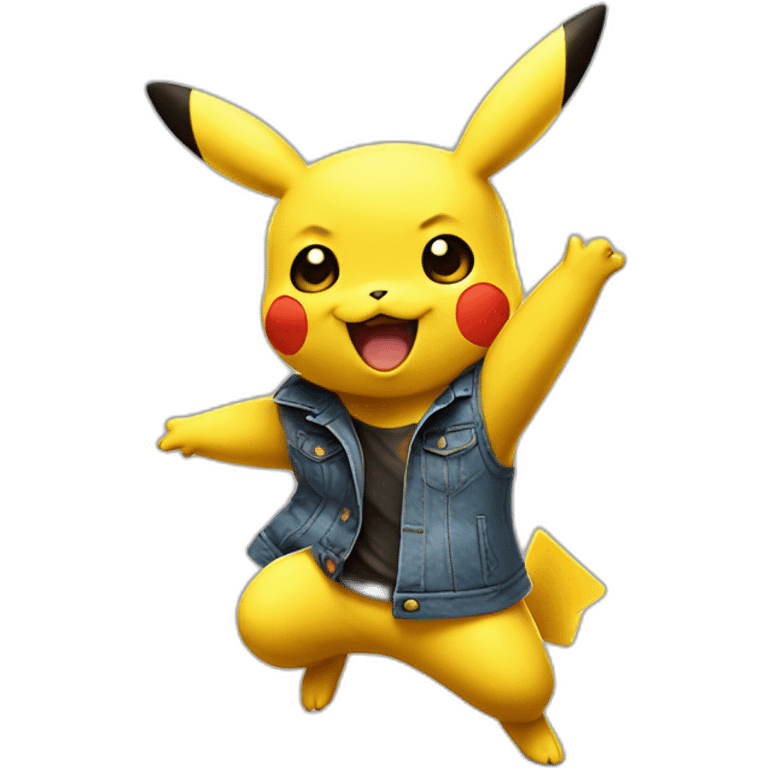 Pikachu bailando emoji