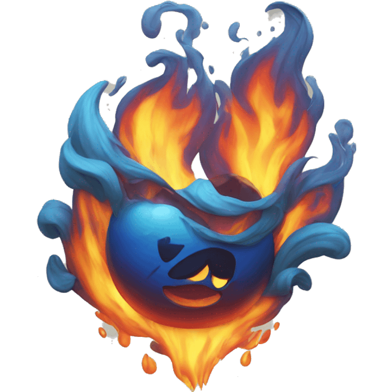 Fire and water emoji