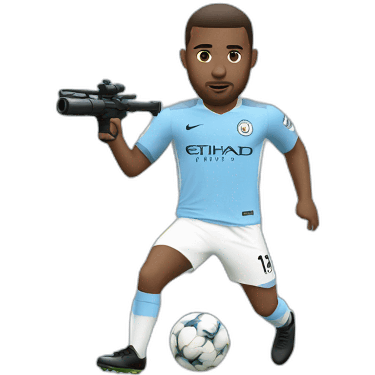 manchester city player shooting emoji