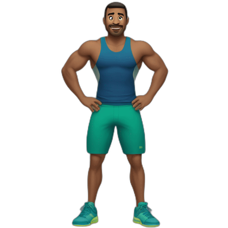 Gimnasio hombre con pesas emoji