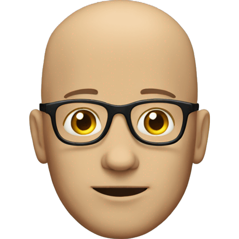 bald man with glasses emoji