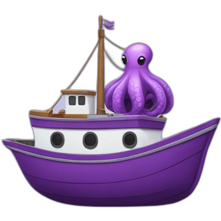 purple octopus crush boat emoji