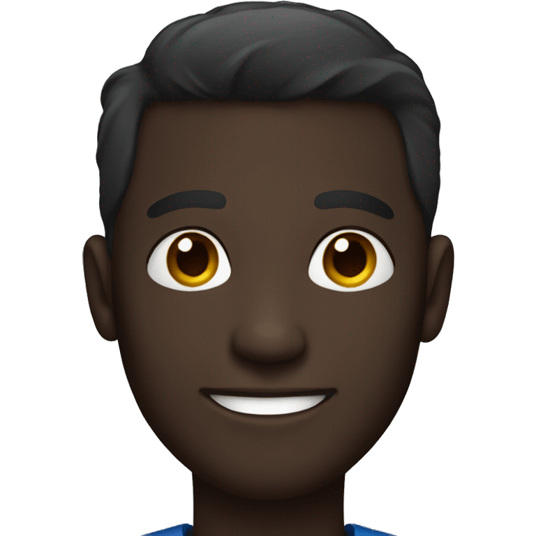 friendly looking dark skin male emoji