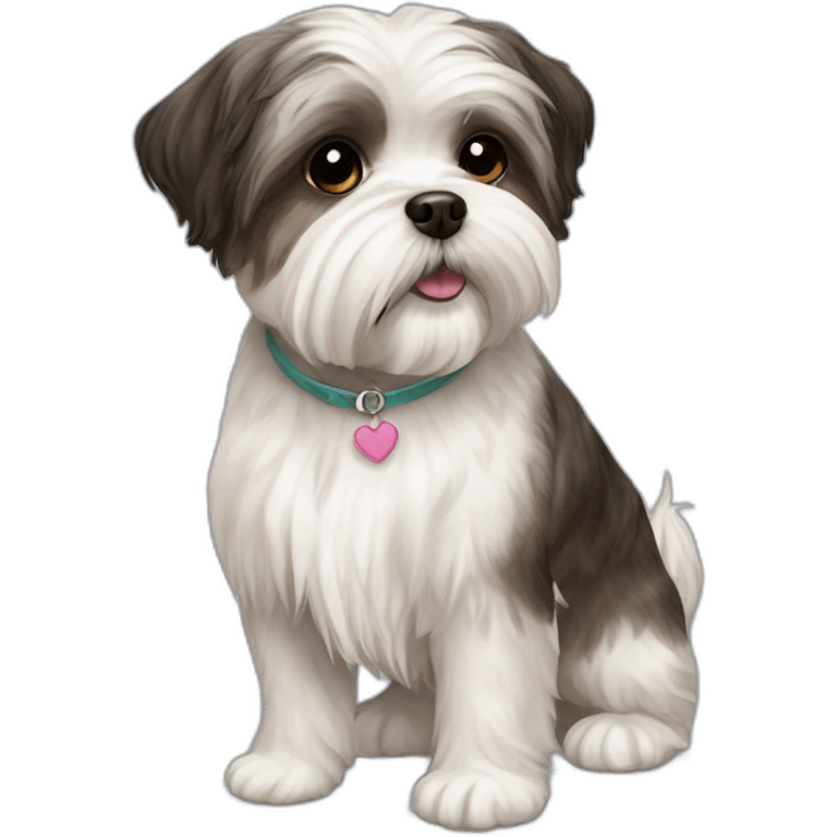 Dog shih tzu westie mix brindle emoji