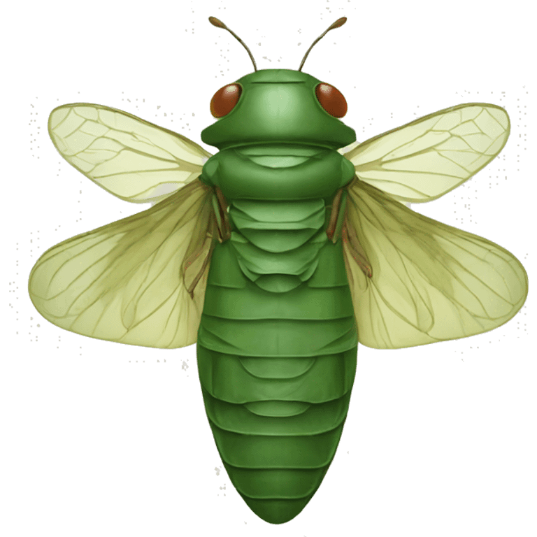 cicada with dress emoji