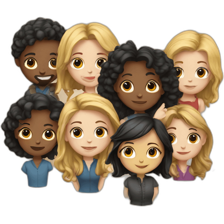 a group of cute writers emoji