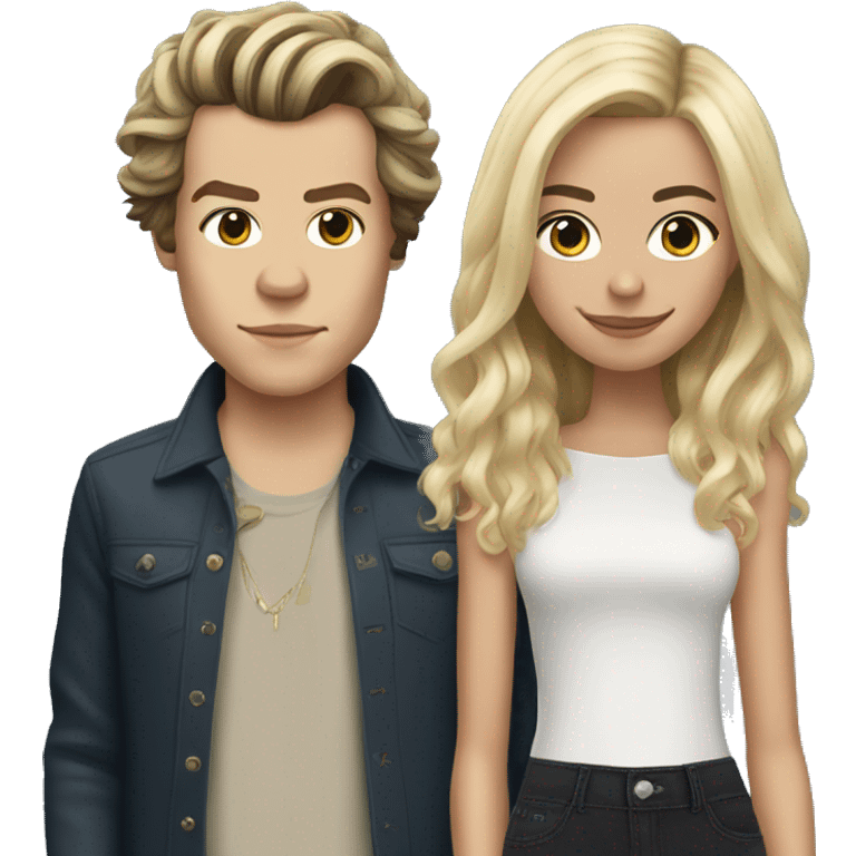 realistic blonde girl with harry styles emoji