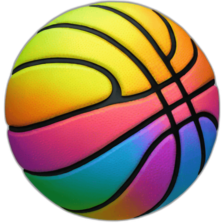 Raimbow basketball  emoji