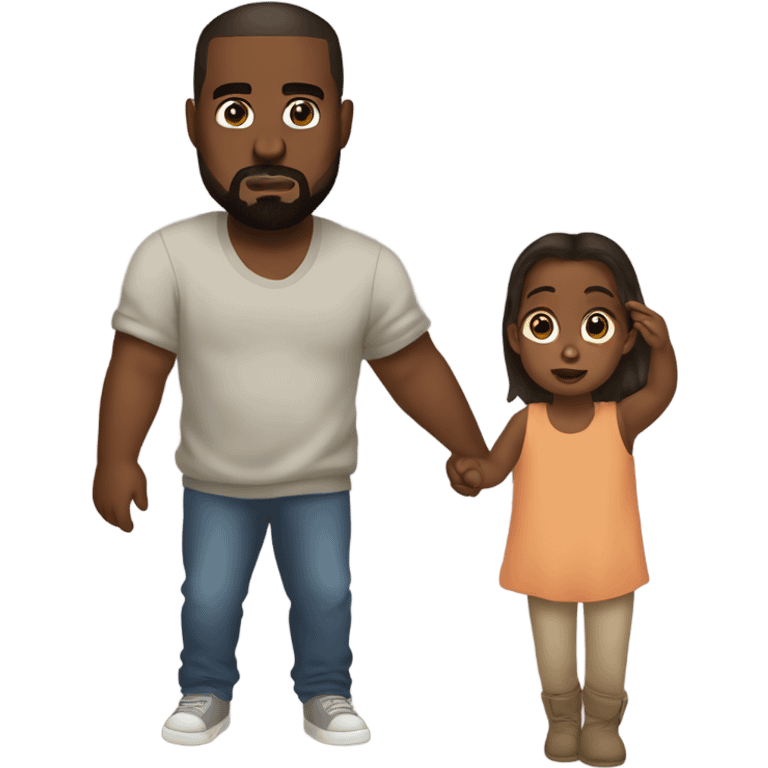 Kanye west holding his daughter emoji