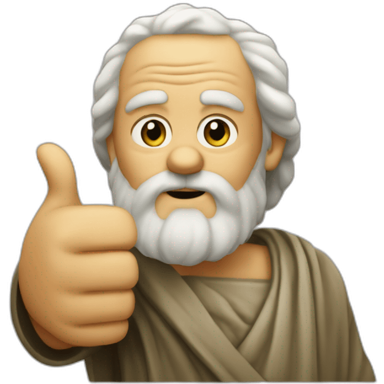 Socrates thumbs up emoji