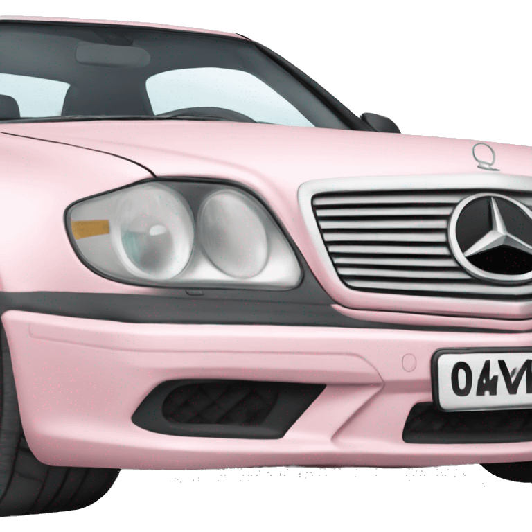 realistic light pink old Mercedes emoji