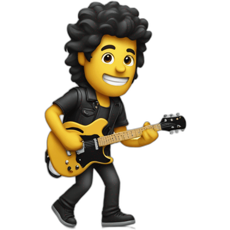 guitarist man carrying black electric guitar emoji