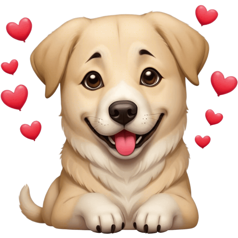 Anatolian shepherd happy Valentine’s Day emoji