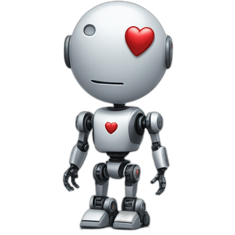 robot with heart emoji