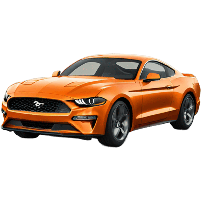 New Orange Ford mustang emoji