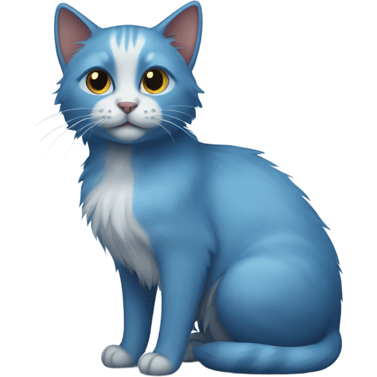 Cat blue emoji