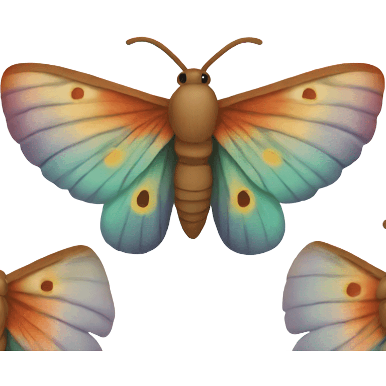 Colorful moth emoji