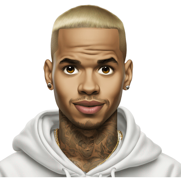 Hyper Realistic Chris Brown forever album  emoji